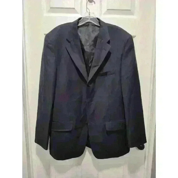 Fineri Italy Super 120's Men's Sport Coat 40 Regular 100% Wool Black 3 Button - Picture 3 of 6